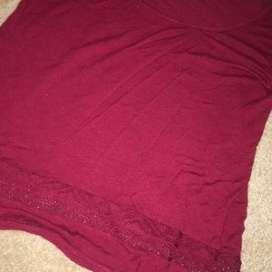Long sleeve maroon shirt